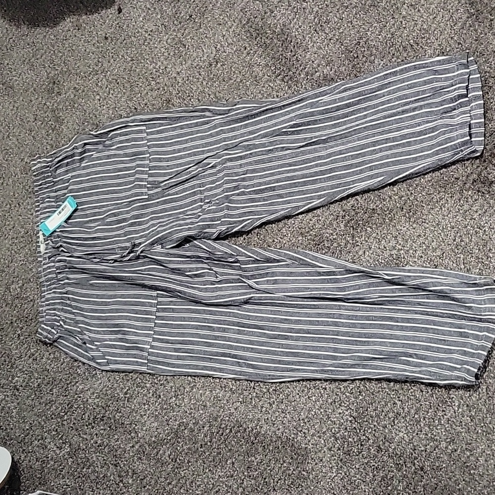 Mason & Belle striped blue and white pant with pockets